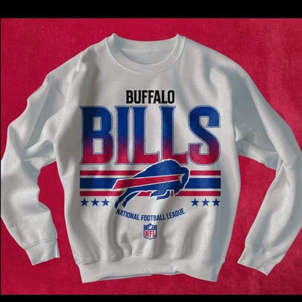 Buffalo Bills Sweatshirt Retro White Ng456